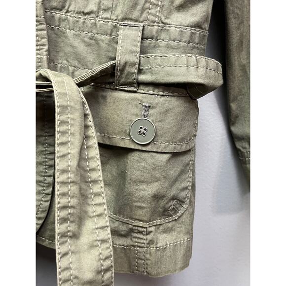 Ann Taylor Loft‎ Jacket Womens XS green utility Casual Pockets Button front - Picture 5 of 7